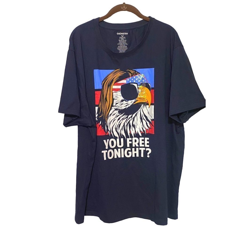New Chemistry Men's Size‎ 2XL Eagle You Free Tonight Short Sleeve T-Shirt